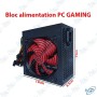 🔌 Bloc d’Alimentation PC Gaming 600W 80 Plus – XANTRIX – 110-230V – Ventilateur 120mm – PSU Haute Performance