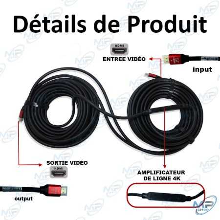 copy of CABLE HDMI 5 METRES 4K HDTV 2.0V