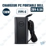 ⚡ Chargeur PC Portable Dell 130W USB-C – Adaptateur Secteur Type-C 20V 6.5A Compatible Ordinateurs Portables Dell