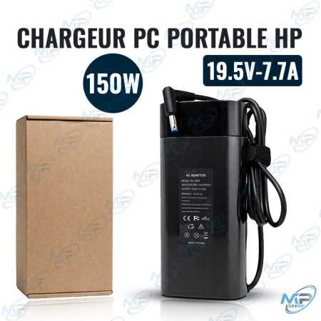 ⚡ Chargeur PC Portable HP 150W – Adaptateur Secteur 19.5V 7.7A Haute Puissance Compatible Ordinateurs Portables HP