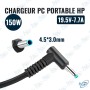 ⚡ Chargeur PC Portable HP 150W – Adaptateur Secteur 19.5V 7.7A Haute Puissance Compatible Ordinateurs Portables HP
