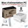 🔌Bloc d’Alimentation PC Gigabyte P650SS ICE 650W Blanc – ATX 3.0 Compatible ATX 3.1 – Certification 80 Plus Silver