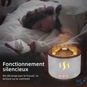 🌋 Diffuseur d’Arômes Volcan LED – Humidificateur d’Air Ultrasonique avec Effet Brume Relaxant