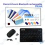 ⌨️ Pack Clavier & Souris Bluetooth Rechargeable FR/AR – Kit Clavier Sans Fil Compact avec Souris pour PC, Tablette et Laptop