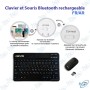⌨️ Pack Clavier & Souris Bluetooth Rechargeable FR/AR – Kit Clavier Sans Fil Compact avec Souris pour PC, Tablette et Laptop