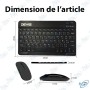 ⌨️ Pack Clavier & Souris Bluetooth Rechargeable FR/AR – Kit Clavier Sans Fil Compact avec Souris pour PC, Tablette et Laptop