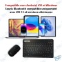 ⌨️ Pack Clavier & Souris Bluetooth Rechargeable FR/AR – Kit Clavier Sans Fil Compact avec Souris pour PC, Tablette et Laptop