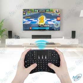 ⌨️ Mini clavier sans fil avec pavé tactile intégré – Clavier portable multifonction pour Smart TV, PC, Android Box