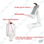 📱 Support Téléphone Pliable Réglable – Support Smartphone Bureau Antidérapant Compact et Portable