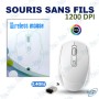 🖱️ Souris Sans Fil 2.4GHz 1200 DPI – Souris Optique Wireless USB avec Éclairage RGB pour PC et Laptop