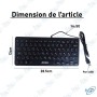 ⌨️ Mini Clavier Filaire USB JEDEL K1000+ – Clavier Compact Multilingue AR/FR pour PC, Laptop et Smart TV