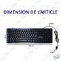 ⌨️ Clavier Multimédia Filaire USB JEDEL K611 – Clavier Bureau Complet FR/AR avec Touches Multimédia pour PC