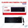 ⌨️ Clavier Multimédia Filaire USB JEDEL K611 – Clavier Bureau Complet FR/AR avec Touches Multimédia pour PC