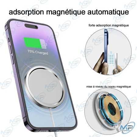 📱⚡Chargeur Magnétique Sans Fil USB-C pour Smartphone – Charge Rapide Compatible Téléphones avec Recharge Magnétique