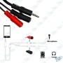 🔌 Adaptateur Jack 3.5mm Casque & Micro – Splitter Audio Double Sortie pour PC et Smartphone