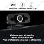 📸 Webcam Full HD 1080p avec Microphone Intégré – Caméra USB Plug & Play pour Visioconférence, Streaming et Télétravail