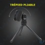 🎙️ Microphone avec Trépied et Réduction de Bruit – Micro Fil USB/Jack pour Enregistrement, Streaming, Podcast et Gaming