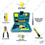 🧰 Kit Outils Complet 9 en 1 avec Boîte – Tournevis, Pince, Cutter, Clés Hexagonales et Testeur de Tension