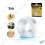 🔄 Ruban Adhésif Double Face Transparent 5M LAMBOSS – Nano Tape Ultra Résistant, Lavable et Réutilisable