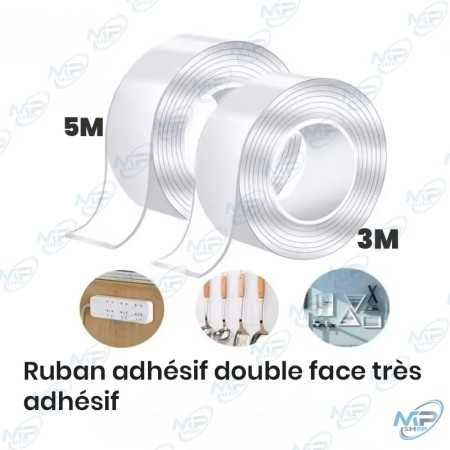 🔄Ruban Adhésif Double Face Transparent 3M LAMBOSS – Nano Tape Ultra Puissant, Lavable et Réutilisable