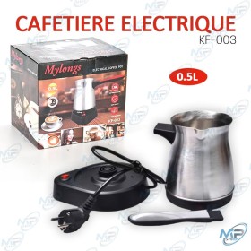 ☕ Cafetière Électrique MyLongs KF-003 0,5L – Pot Café Inox avec Socle Chauffant