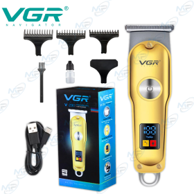 ✂️ Tondeuse Professionnelle VGR V-290 Rechargeable – Tondeuse Cheveux & Barbe avec Écran LED et Accessoires