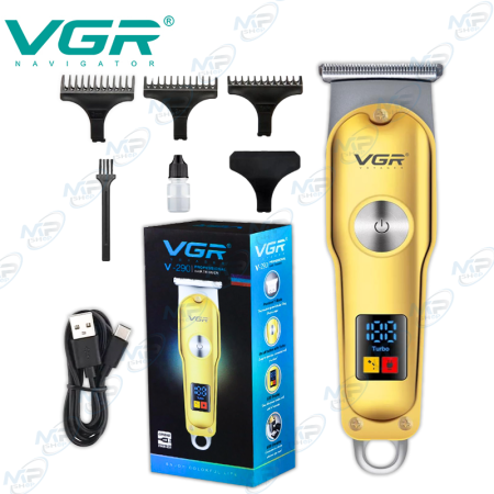 ✂️ Tondeuse Professionnelle VGR V-290 Rechargeable – Tondeuse Cheveux & Barbe avec Écran LED et Accessoires