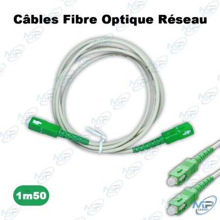 🌐 Câble Fibre Optique Réseau 1.5m – Cordon Optique Haute Performance pour Internet Très Haut Débit