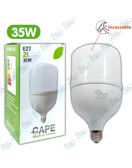 💡 Ampoule LED E27 35W Haute Puissance – Éclairage Blanc Intense Économique et Incassable