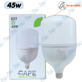 💡 Ampoule LED E27 45W Haute Puissance Incassable – Éclairage Industriel & Domestique – Made in Tunisia