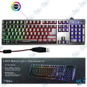 ⌨️ Clavier Gaming RGB ZYG-800 – Clavier LED rétroéclairé haute performance USB