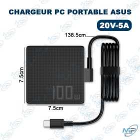🔌Chargeur PC Portable ASUS USB-C 100W – Adaptateur Secteur 20V 5A Type-C Haute Performance