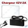🛴Chargeur 42V 2A pour Trottinette Électrique – Chargeur Batterie Lithium 36V avec LED de Charge