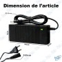 🛴Chargeur 42V 2A pour Trottinette Électrique – Chargeur Batterie Lithium 36V avec LED de Charge