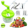 🥣 Hachoir Manuel Multifonction 1500 ml avec Lames en Acier Inoxydable