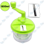 🥣 Hachoir Manuel Multifonction 1500 ml avec Lames en Acier Inoxydable