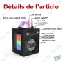 🔊Haut-Parleur Bluetooth T12 PRO RGB – Enceinte Portable Sans Fil avec Effets Lumineux, USB, TF & AUX