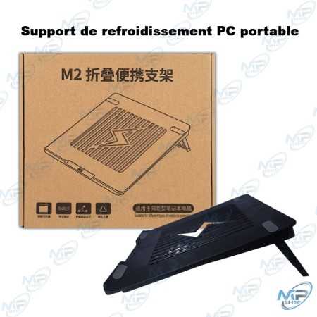 💻Support Refroidisseur PC Portable Pliable M2 – Support Ventilé Antidérapant pour Ordinateur Portable 10 à 17 Pouces