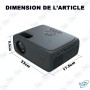 📽️Mini Vidéoprojecteur ONN 720P HD – Projecteur Portable HDMI USB avec Écran Jusqu'à 210 Pouces