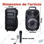 🔊Haut-Parleur Bluetooth Portable 8" RGB Karaoké – Enceinte Rechargeable avec Microphone et Télécommande