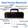 🔊Haut-Parleur Bluetooth Portable 8" RGB WF806 – Enceinte Karaoké Rechargeable avec Microphone et Télécommande