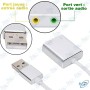 🔊 Carte Son USB Externe 7.1 HD Audio USB 2.0 en Aluminium – Adaptateur Casque & Microphone pour PC et Laptop