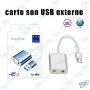 🔊 Carte Son USB Externe 7.1 HD Audio USB 2.0 en Aluminium – Adaptateur Casque & Microphone pour PC et Laptop