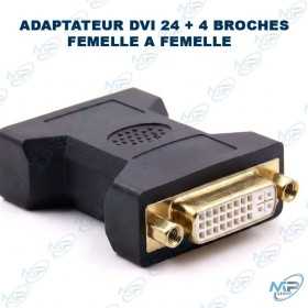 🔌Adaptateur DVI-I 24+4 Femelle vers Femelle – Coupleur DVI Dual Link Haute Qualité