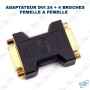 🔌Adaptateur DVI-I 24+4 Femelle vers Femelle – Coupleur DVI Dual Link Haute Qualité