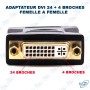 🔌Adaptateur DVI-I 24+4 Femelle vers Femelle – Coupleur DVI Dual Link Haute Qualité