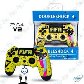 🎮 Manette PS4 Sans Fil DoubleShock 4 FIFA Jaune – Compatible PS4 / PS TV / PS Now – Contrôleur Bluetooth Rechargeable