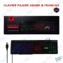 ⌨️ Clavier Filaire Gamer Jedel K500+ RGB Arabe & Français USB – Clavier Rétroéclairé Multicolore