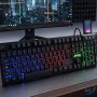 ⌨️ Clavier Filaire Gamer Jedel K500+ RGB Arabe & Français USB – Clavier Rétroéclairé Multicolore