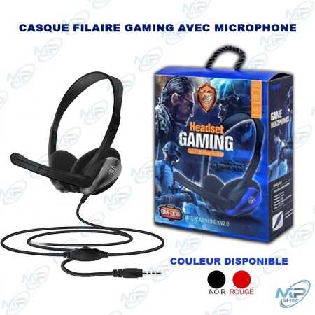 🎧 Casque Gaming Filaire avec Microphone GM-006 – Son Stéréo, Micro Intégré, Jack 3.5 mm – PC, PS4, PS5, Xbox & Mobile